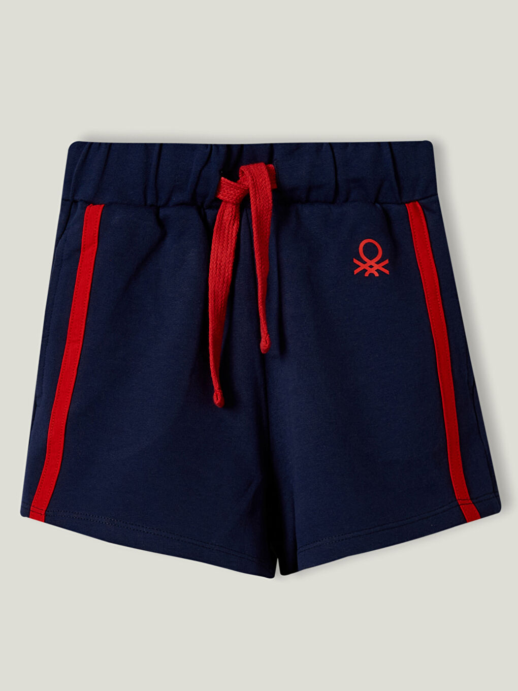 Lacivert Beli Lastikli Baskılı Erkek Çocuk Şort