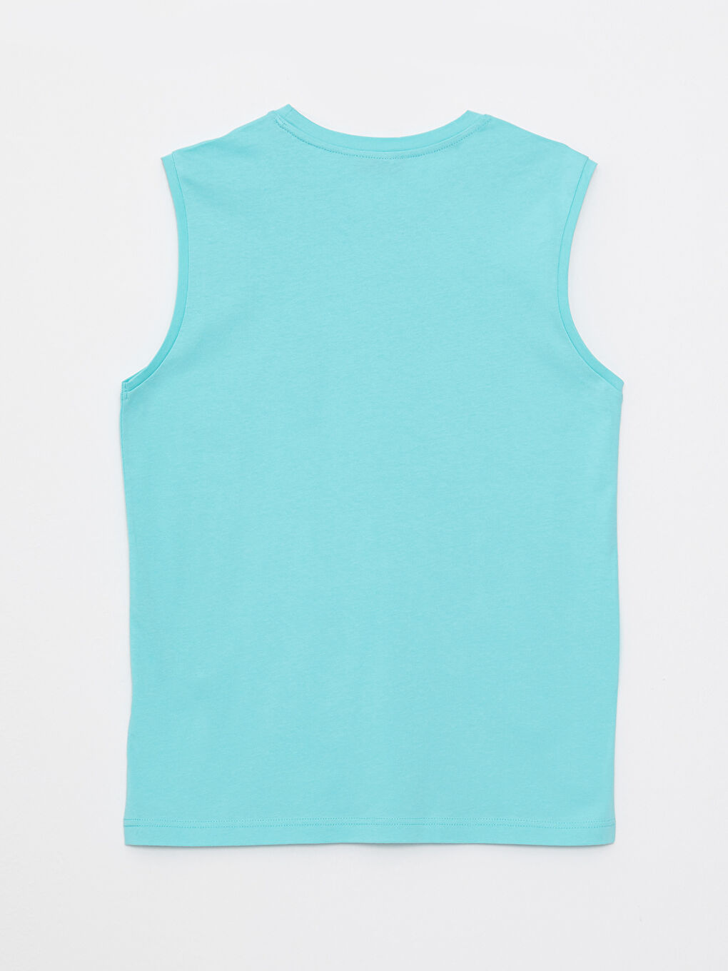 Yeşil Bisiklet Yaka Baskılı Erkek Kolsuz Tişört-6