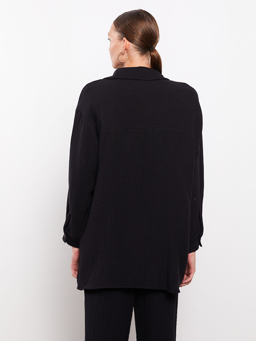 Plain Muslin Women's Shirt Tunic-4