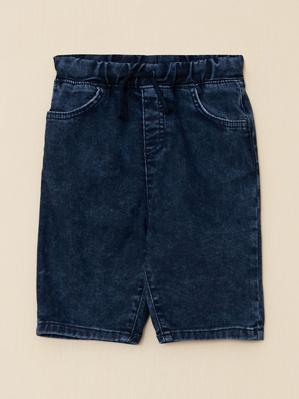 Short en Jean Basique à Taille Élastiquée pour Bébé Garçons
