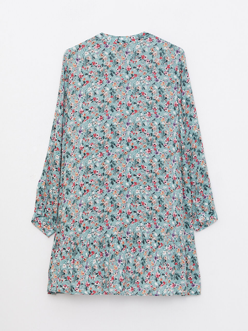 Crew Neck Patterned Long Sleeve Viscose Women's Tunic-6