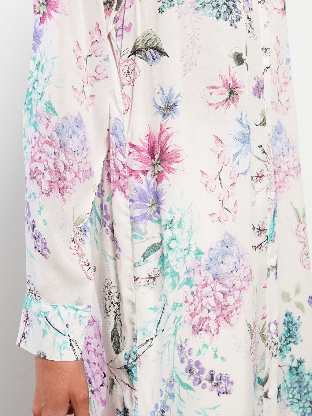 Floral Long Sleeve Women's Shirt Tunic-2
