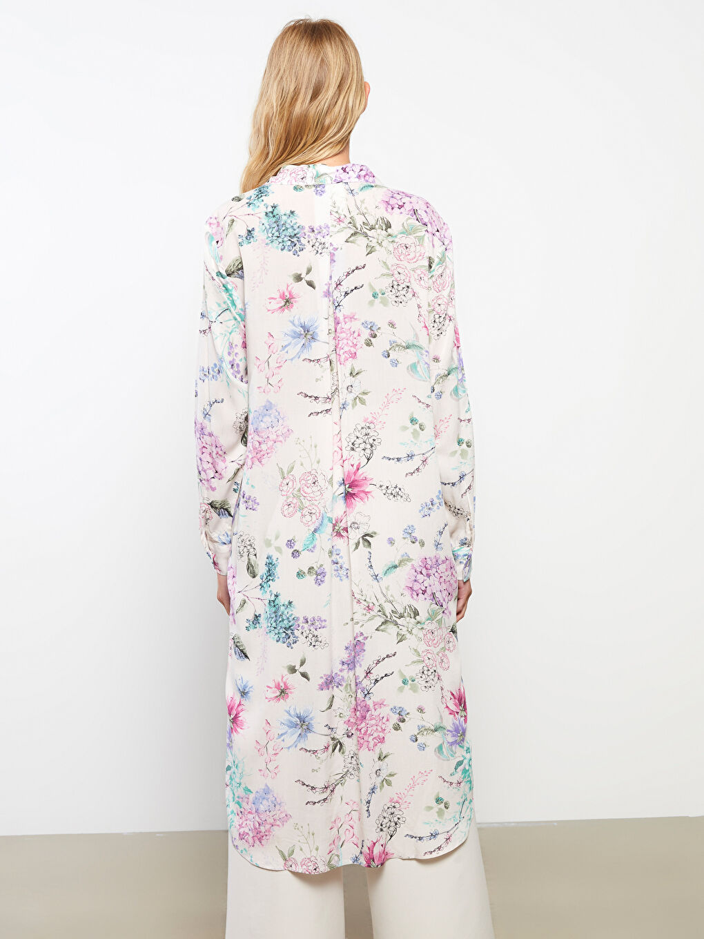 Floral Long Sleeve Women's Shirt Tunic-3