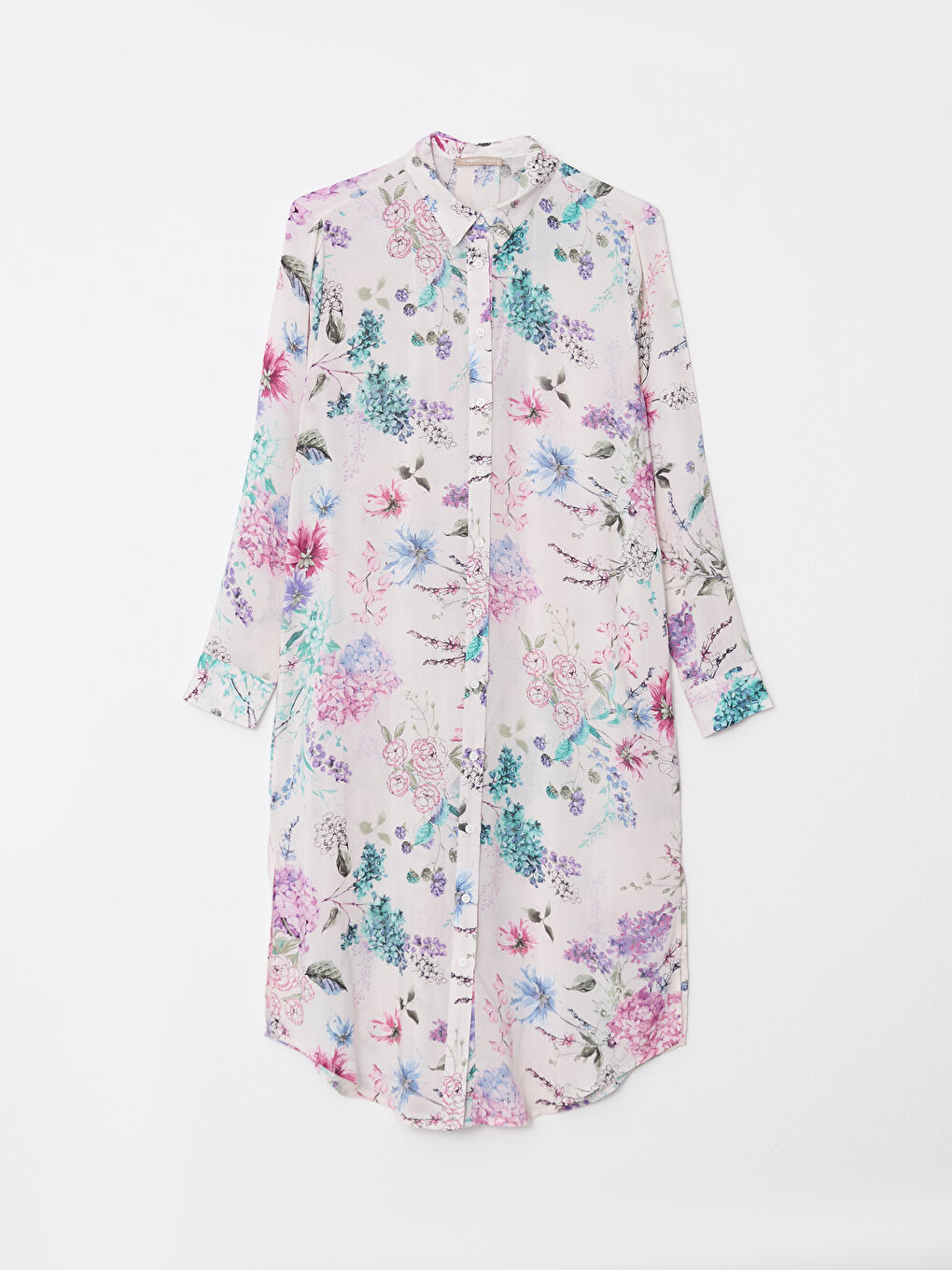 Floral Long Sleeve Women's Shirt Tunic-4
