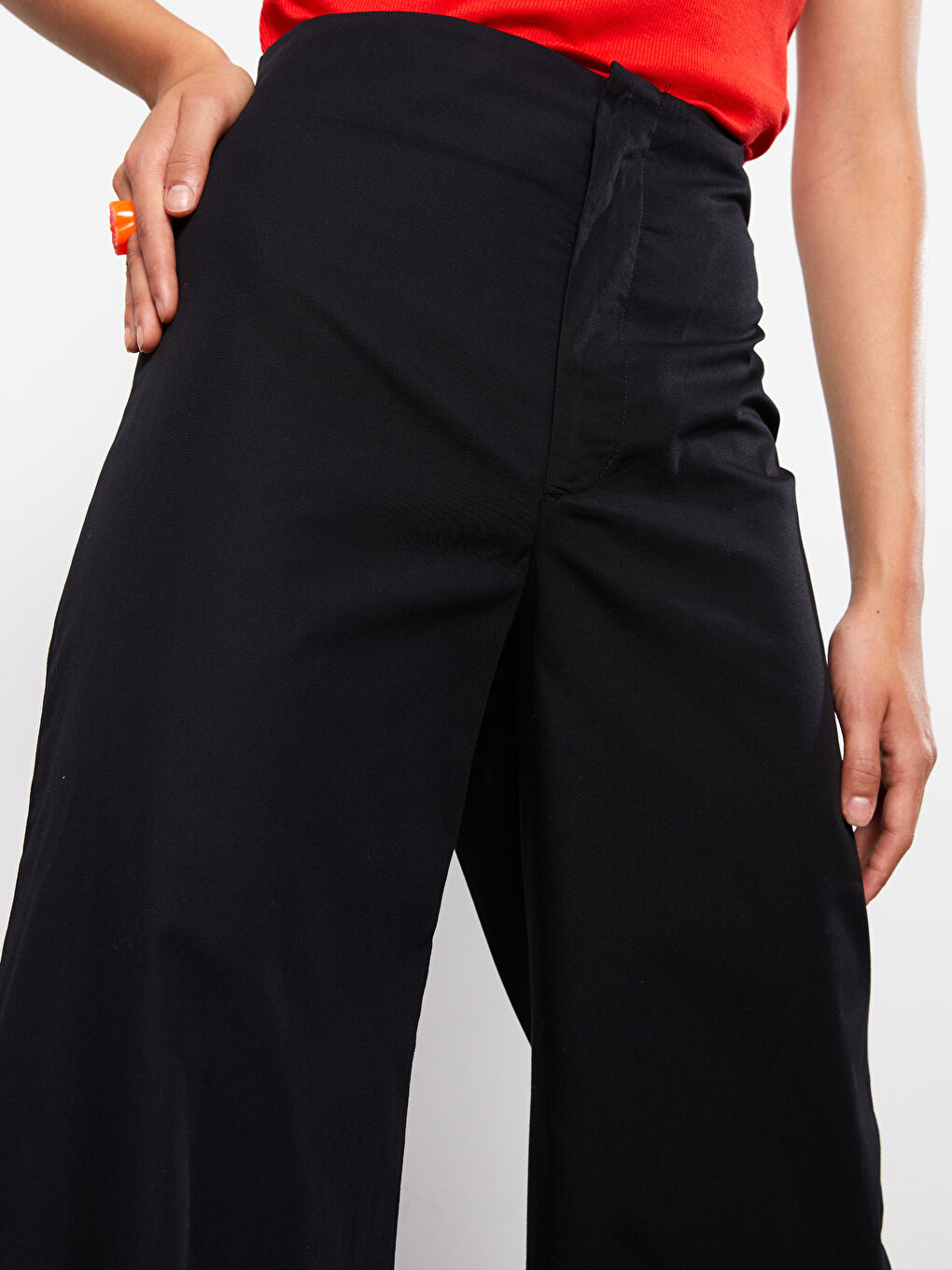 LCW Limited Rahat Kalıp Düz Poplin Kadın Pantolon -S2LF37Z8-CVL