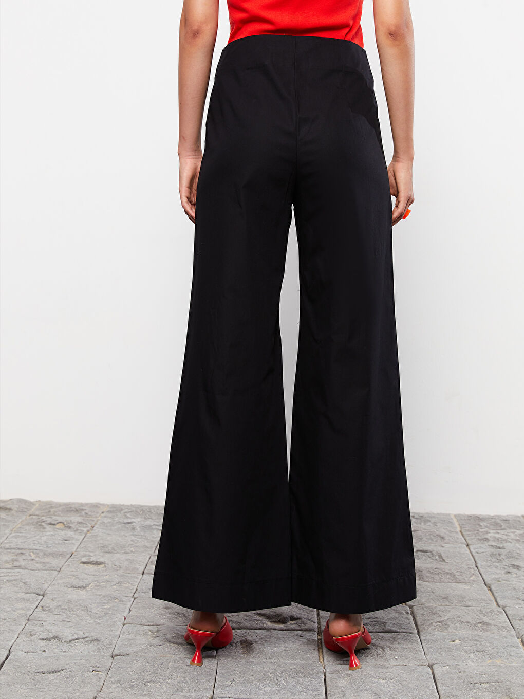 LCW Limited Rahat Kalıp Düz Poplin Kadın Pantolon -S2LF37Z8-CVL
