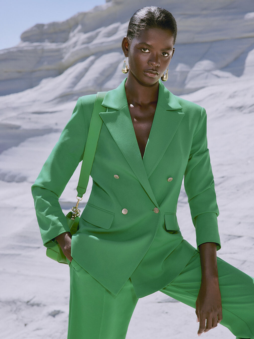 Plain Long Sleeve Women's Blazer Jacket