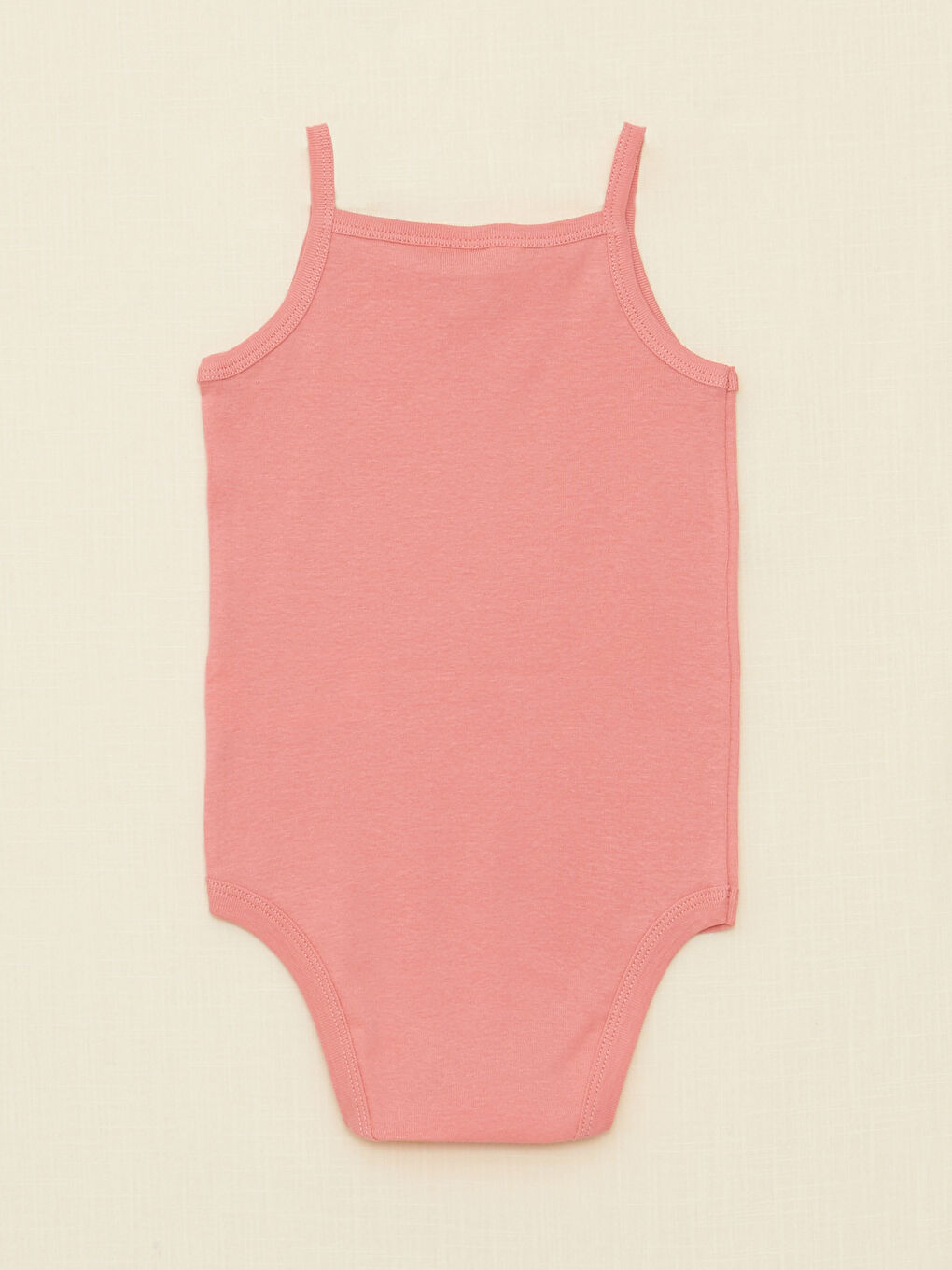 Square Collar Suspended Basic Cotton Baby Girl Snap Fastener Body 5 Pack-4