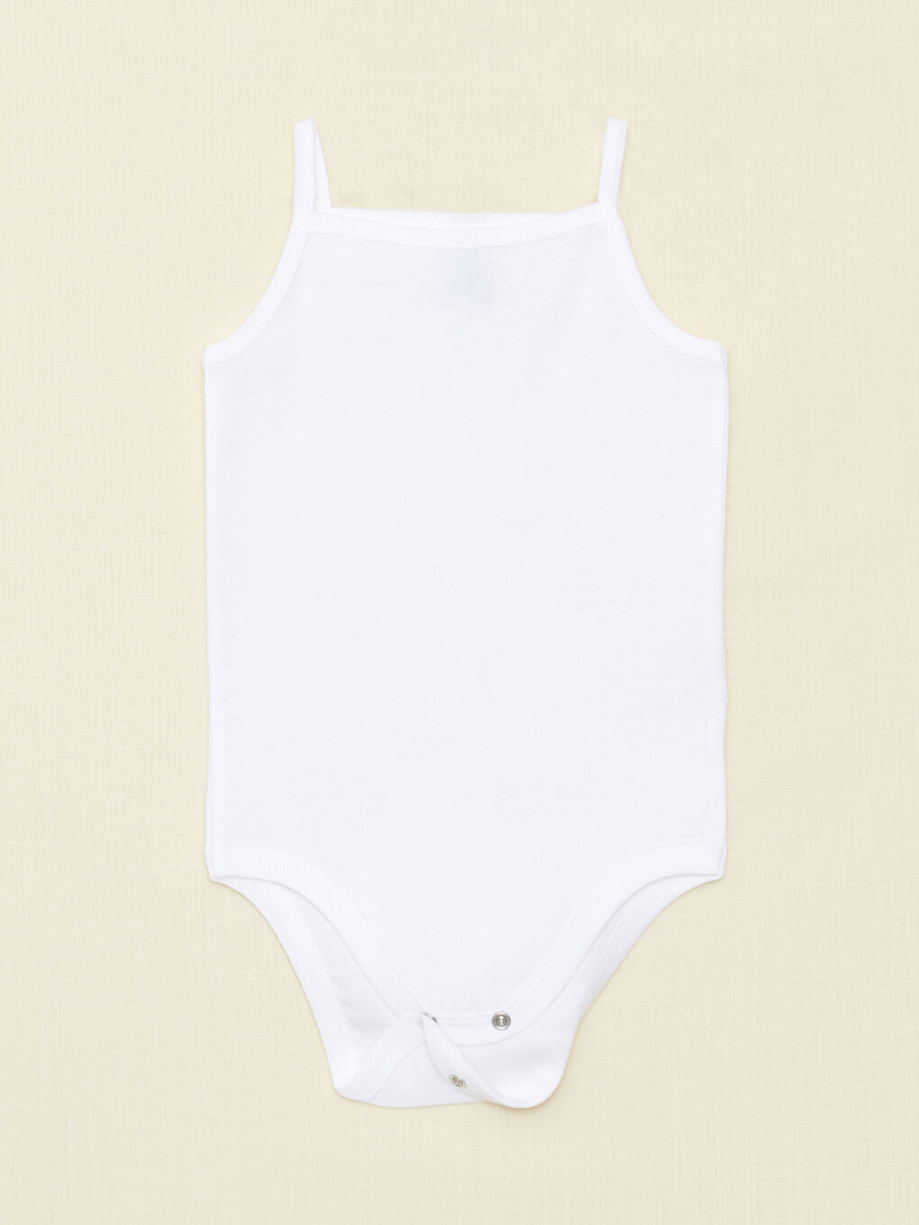 Square Collar Suspended Basic Cotton Baby Girl Snap Fastener Body 5 Pack-5