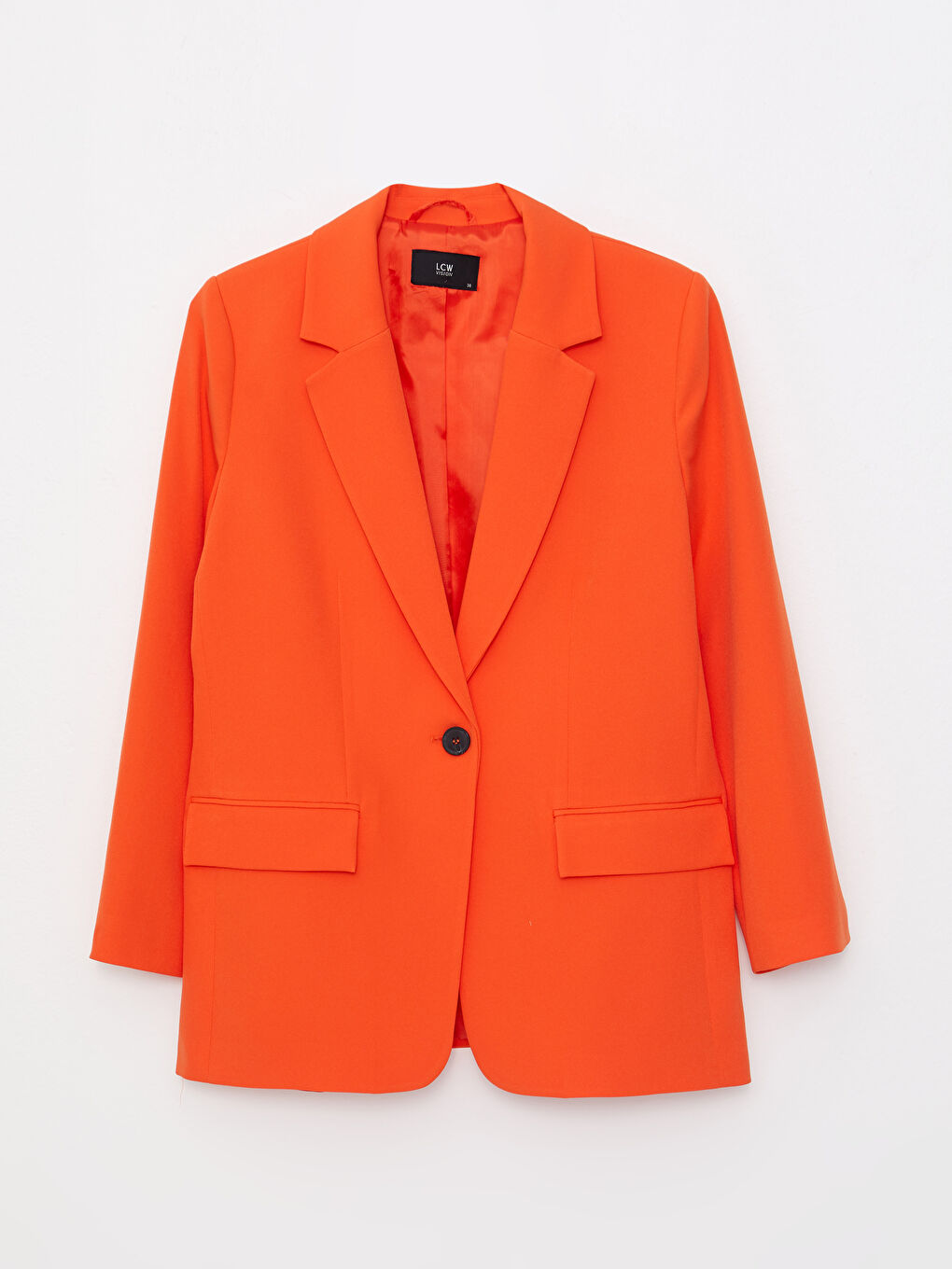 Buttoned Regular Long Sleeve Women's Blazer Jacket-5