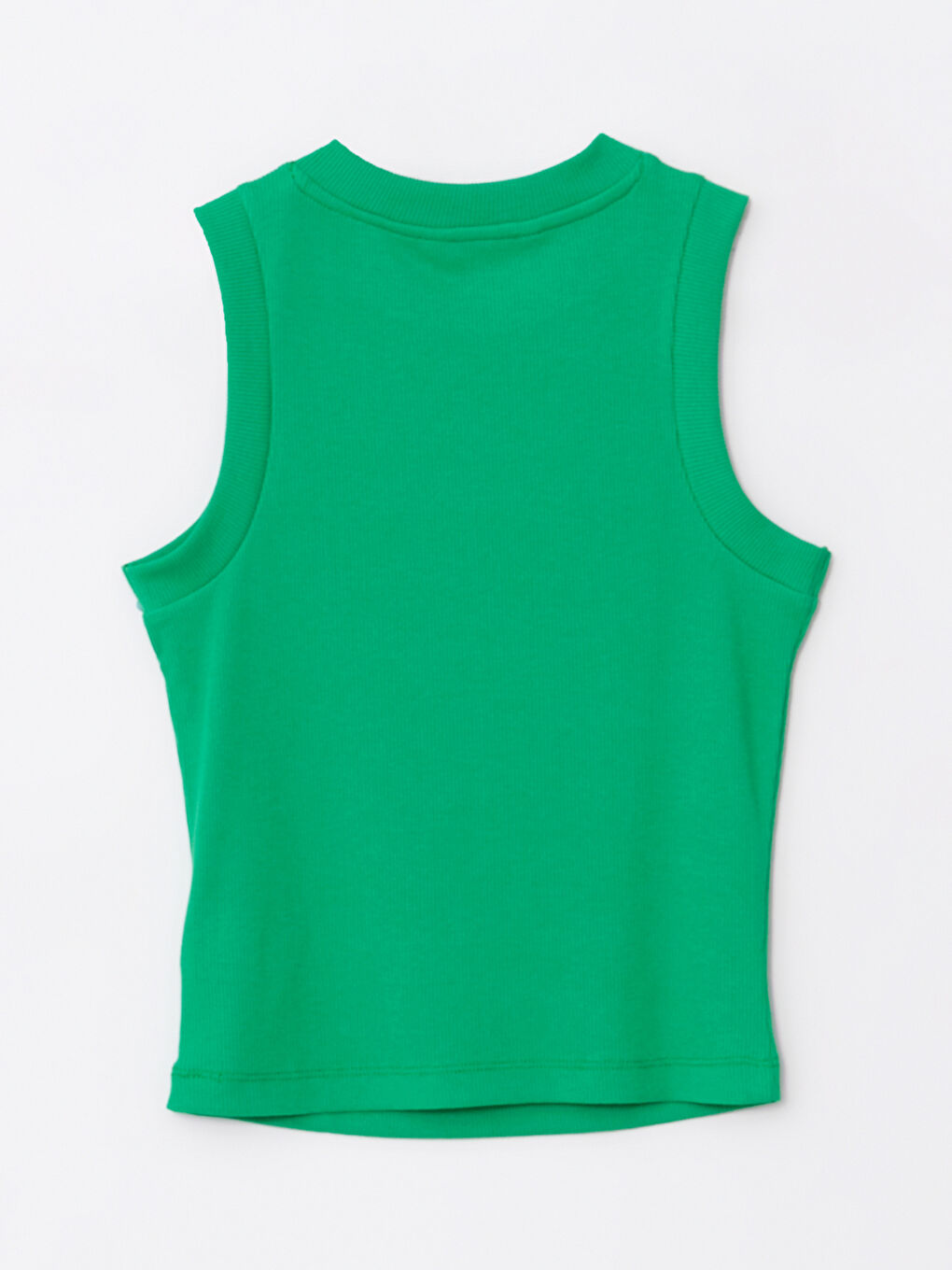 Women's Crew Neck Plain Crop Top-6