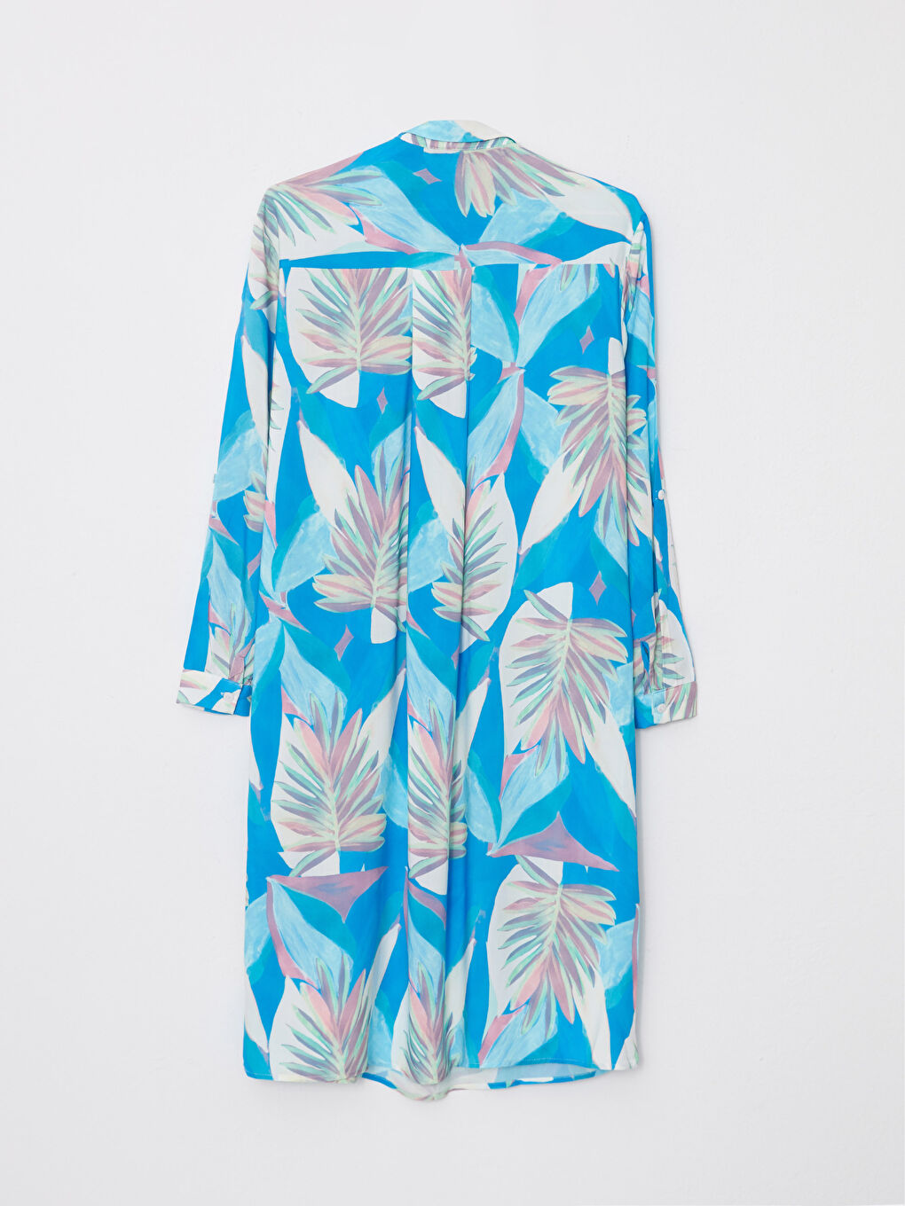 Patterned Long Sleeve Viscose Women's Shirt Tunic-6