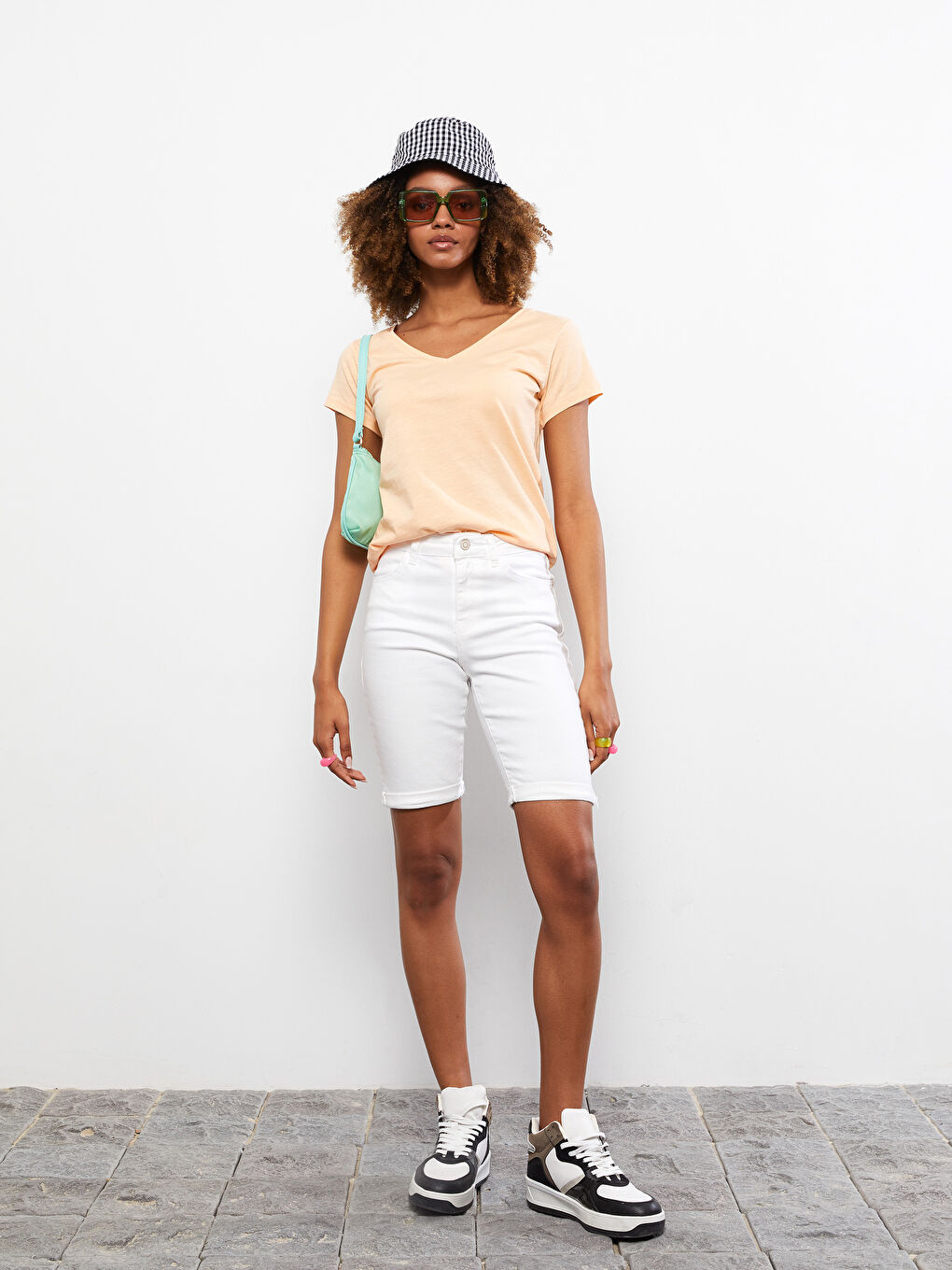 Slim Fit Straight Pocket Detailed Women's Rodeo Jean Shorts -S2LG45Z8-844