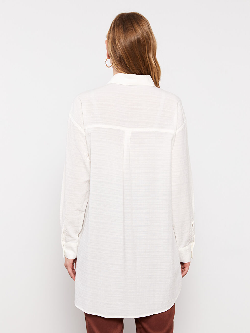 Buttoned Regular Long Sleeve Poplin Maternity Shirt -S2LG61Z8-FDL
