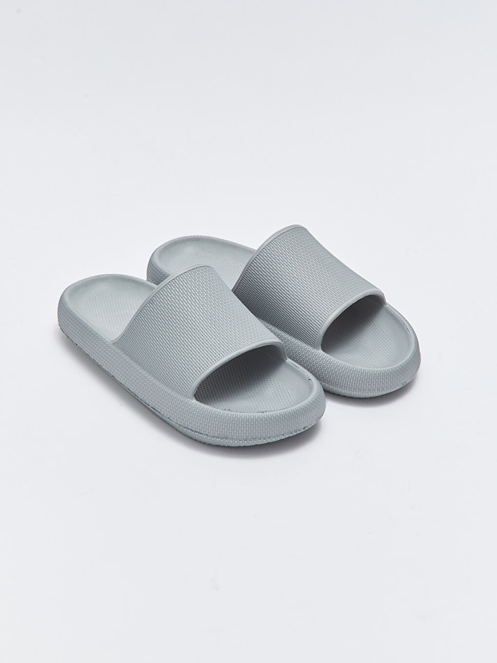 Gri Tek Bantlı Erkek Terlik