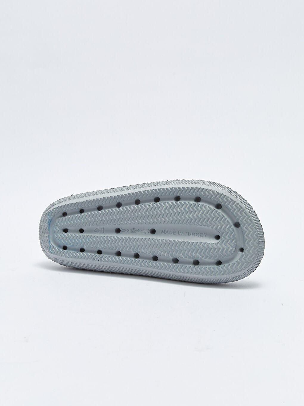 Gri Tek Bantlı Erkek Terlik-3