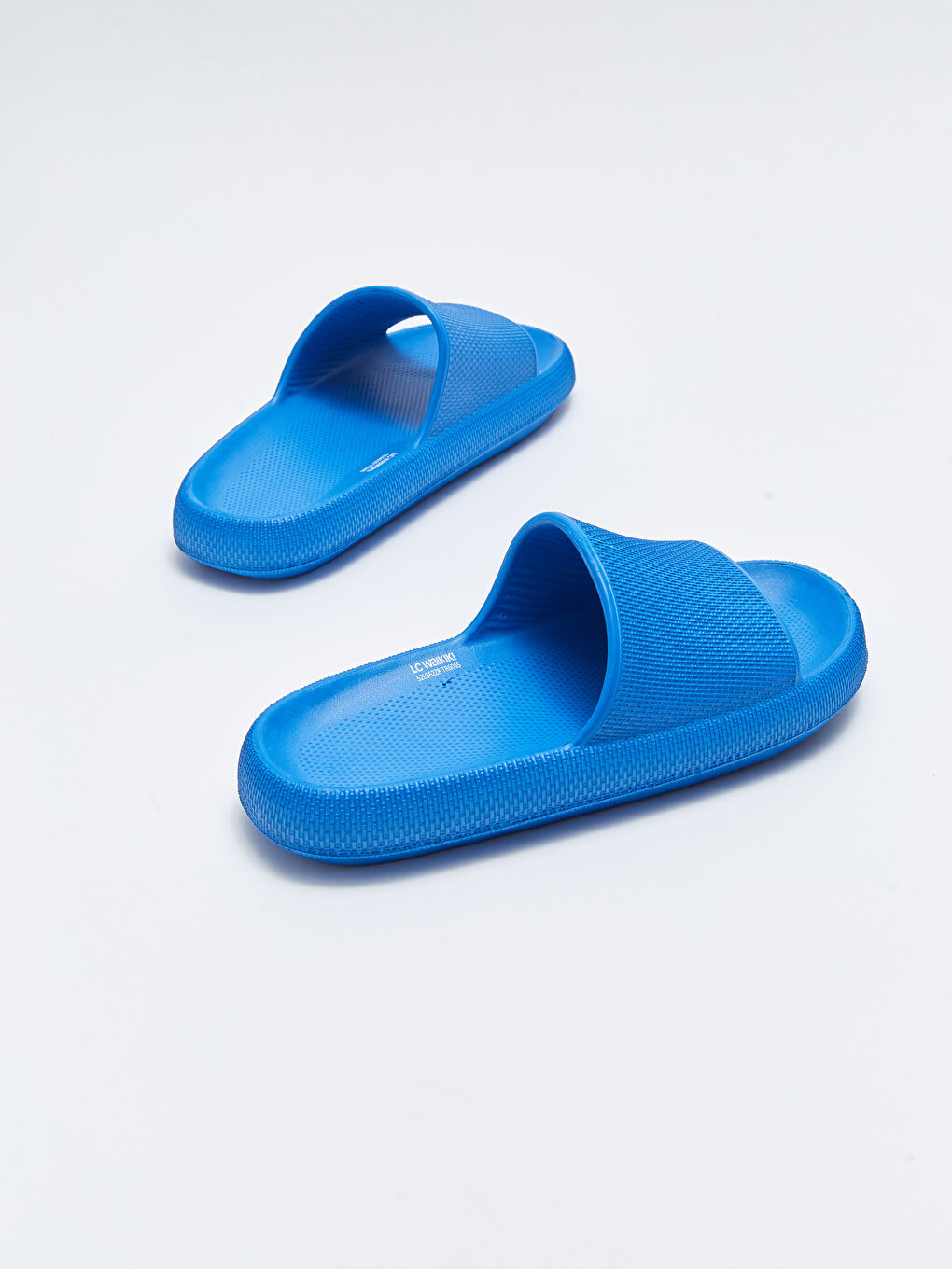 Mavi Tek Bantlı Erkek Terlik-4