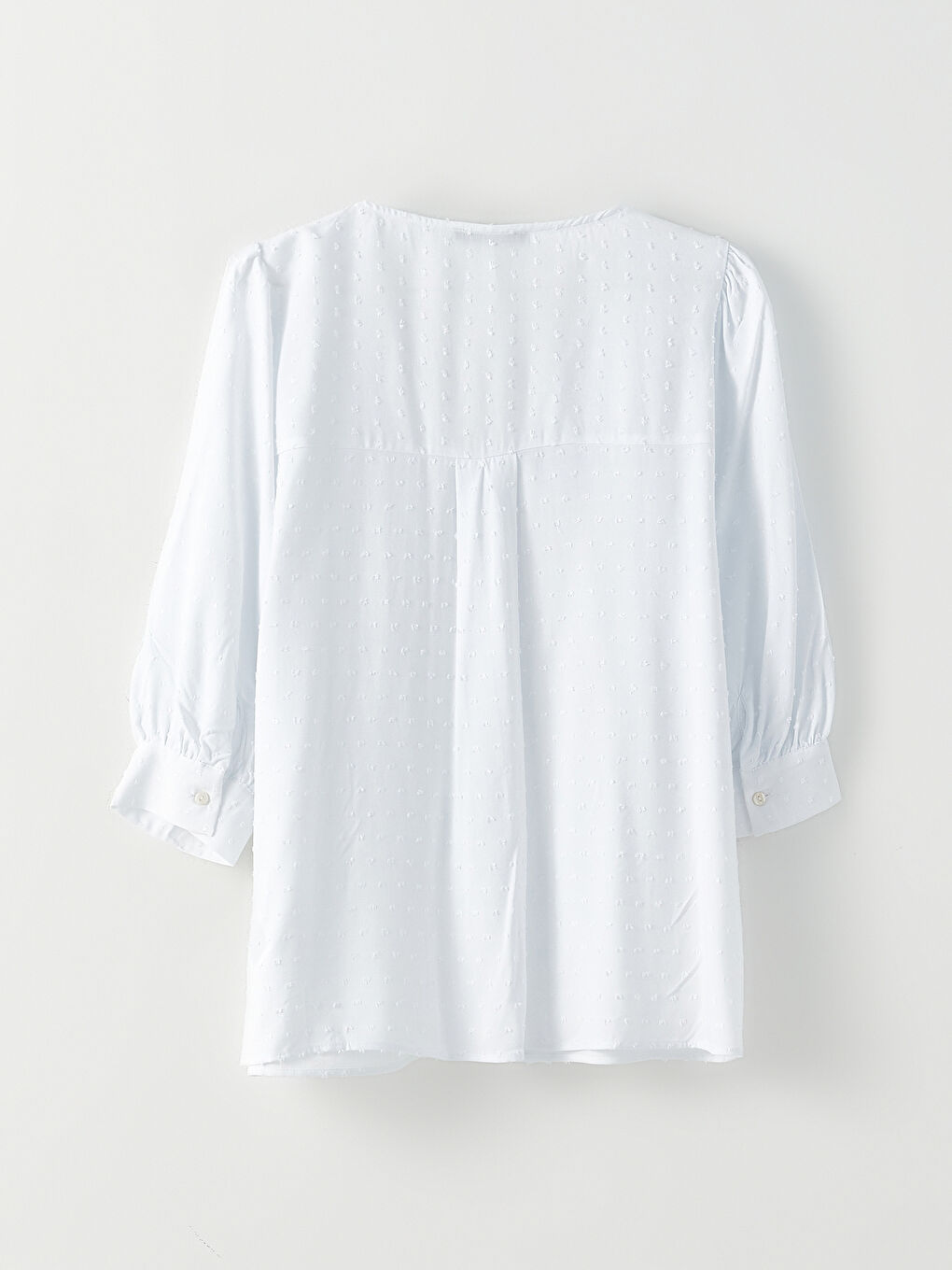 Baby Collar Self Patterned Viscose Women's Shirt-6