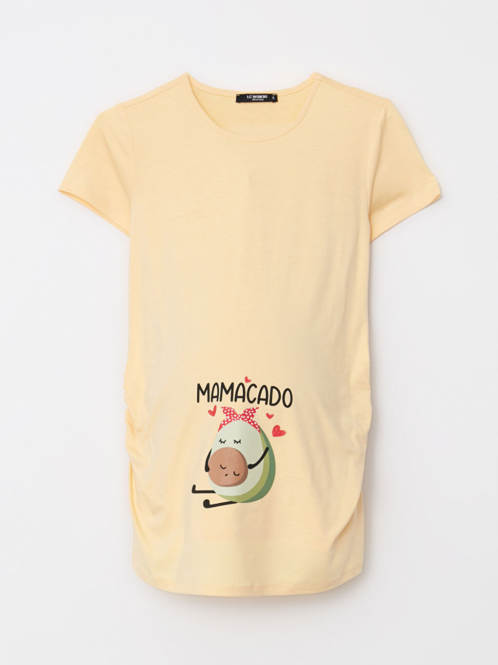 Crew Neck Printed Short Sleeve Maternity T-Shirt-5