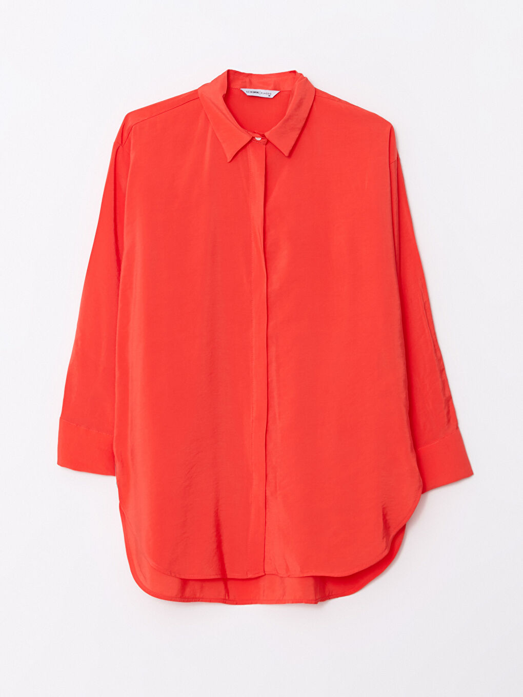 Plain Long Sleeve Women's Shirt Tunic-5