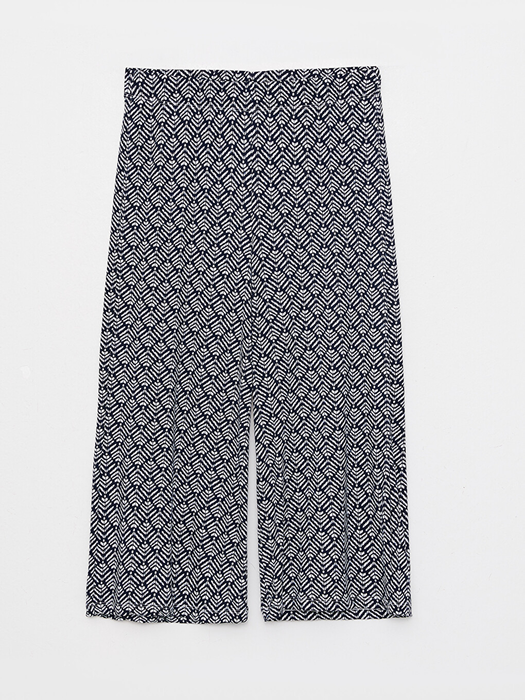 Patterned Women's Capri With Elastic Waist-1