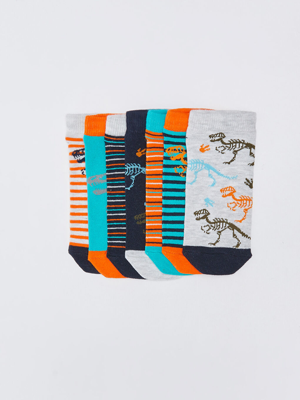 Patterned Boys' Trainer Socks 7 Pack