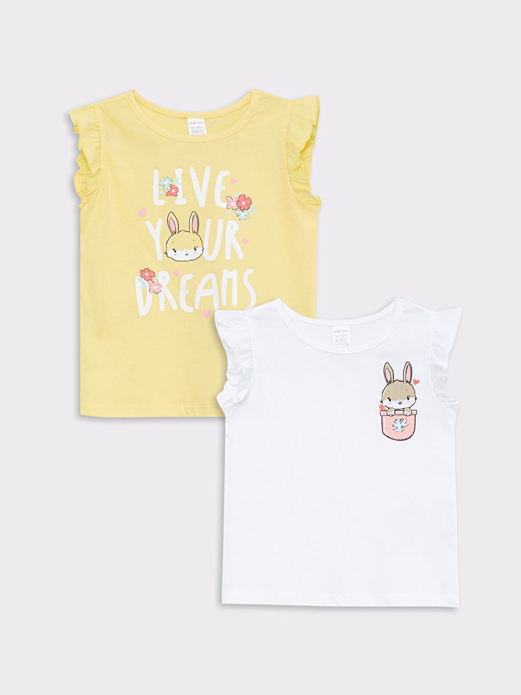 Crew Neck Printed Cotton Baby Girl Athlete 2 Pieces