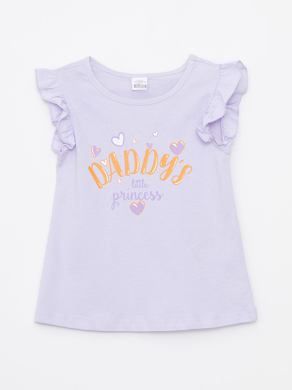 Crew Neck Printed Cotton Baby Girl T-Shirt 2 Pieces-1