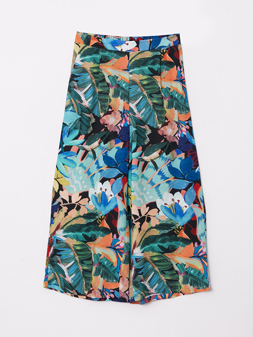 Elastic Waist Patterned Viscose Women Capri -S2LI50Z8-LQJ