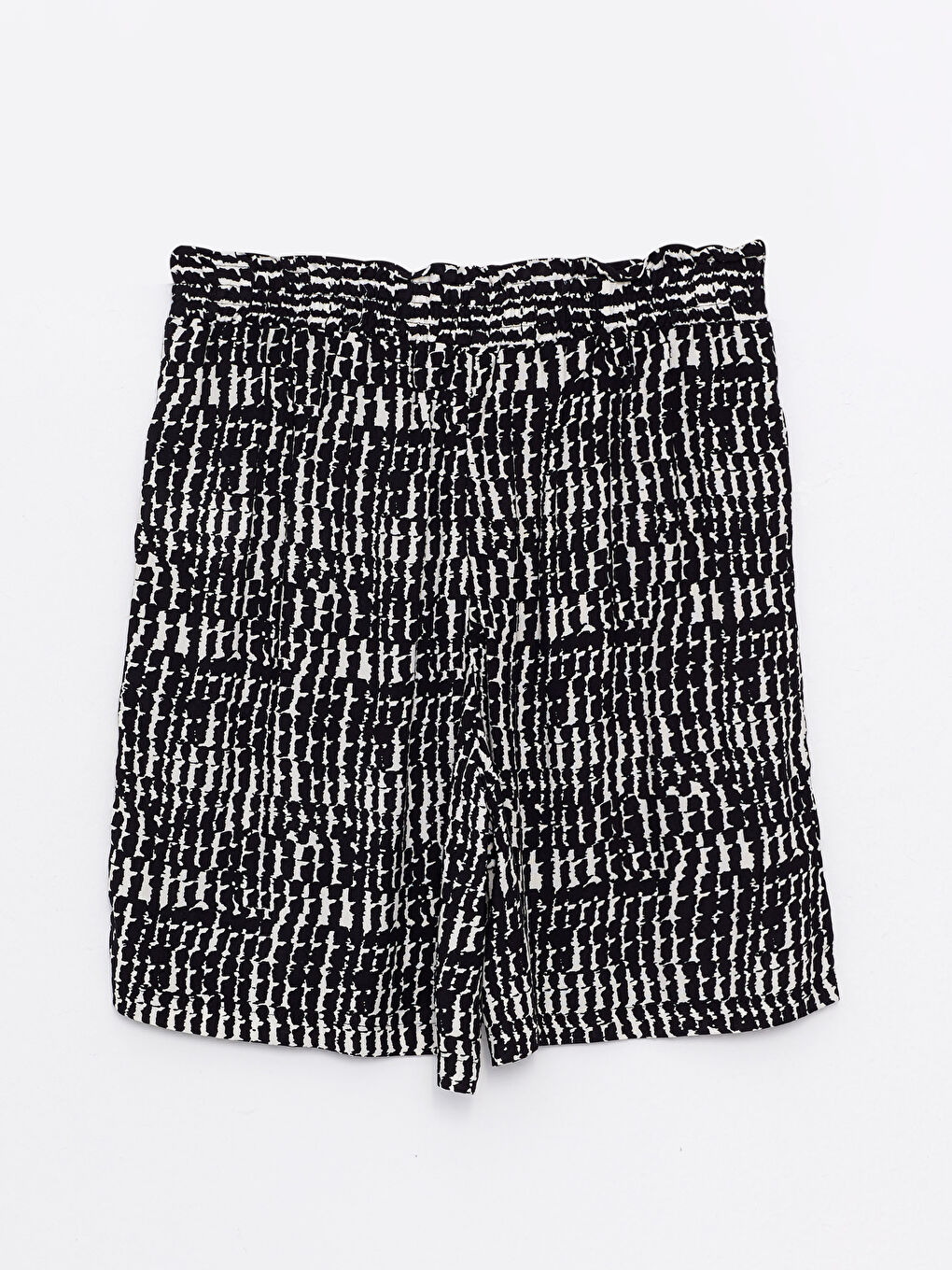 Elastic Waist Patterned Viscose Women's Shorts -S2LI51Z8-LQJ