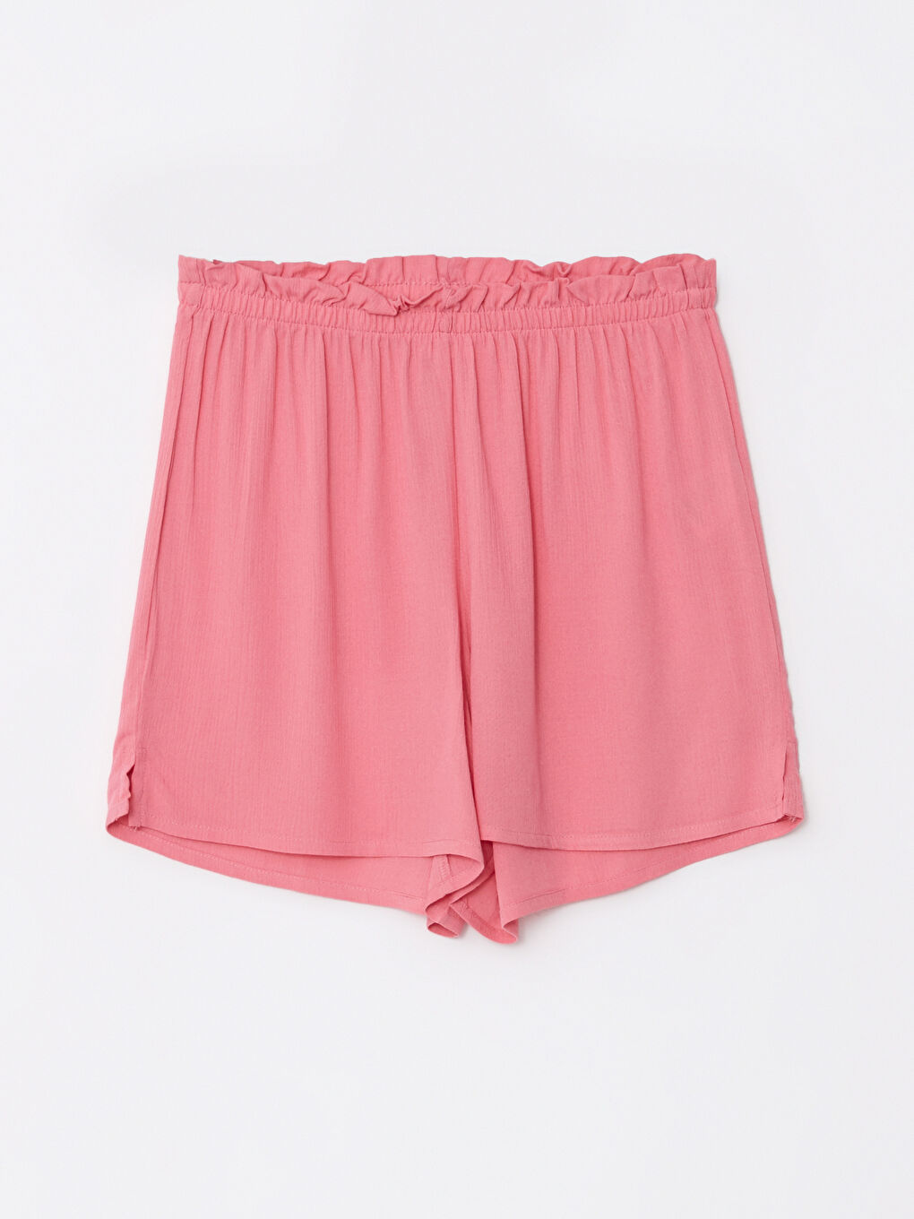 Pembe Beli Lastikli Düz Viskon Kadın Yüzme Giyim Alt-5