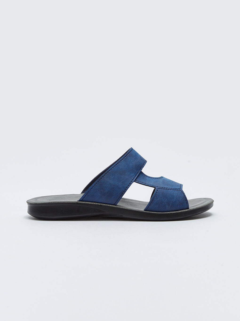 Lacivert Çift Bantlı Erkek Terlik-1