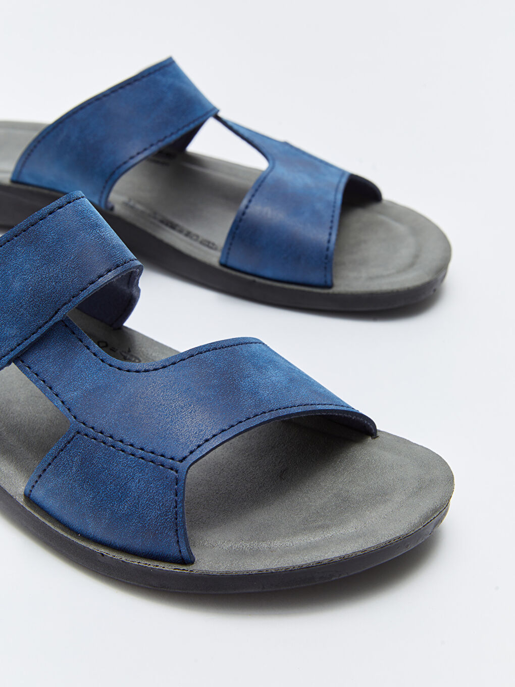 Lacivert Çift Bantlı Erkek Terlik-2