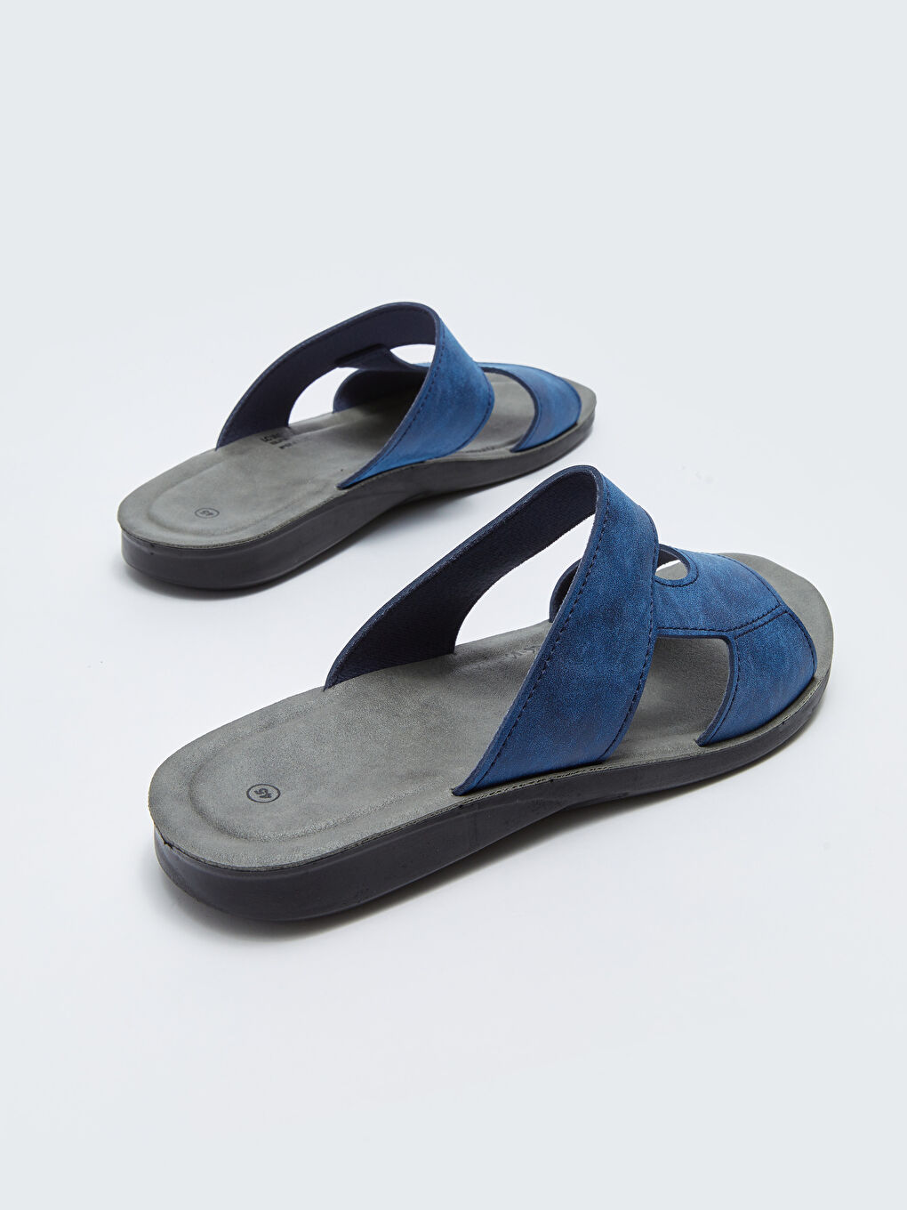 Lacivert Çift Bantlı Erkek Terlik-4