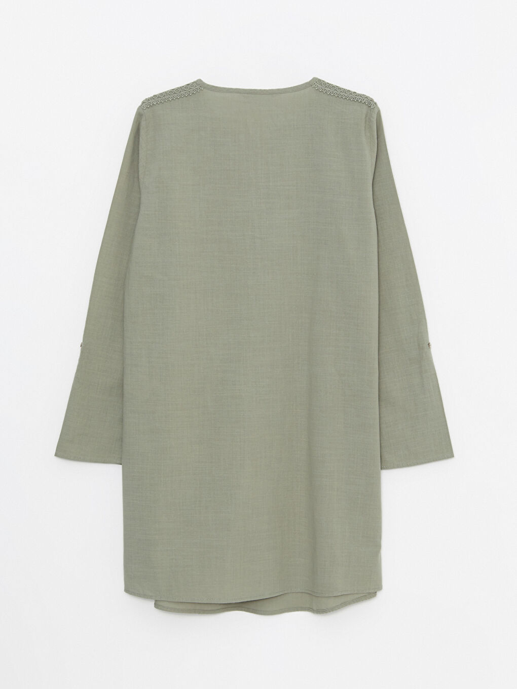 LCW Grace Tunique Henley Brodée à Manches Longues en Coton pour Femmes -S2LJ90Z8-RYR