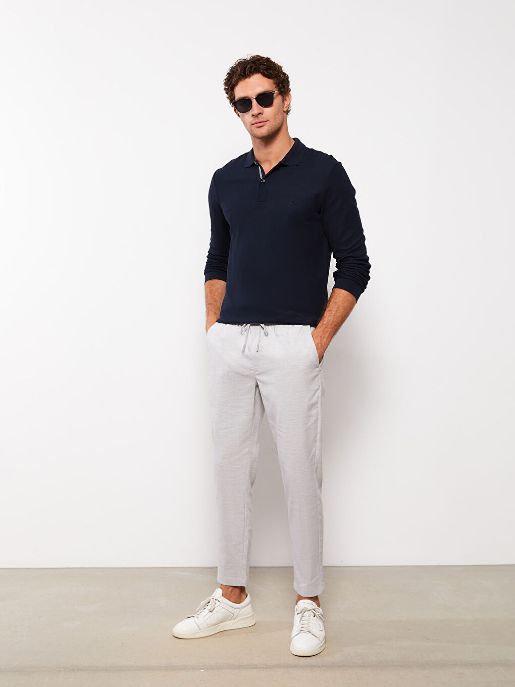 Leinenhose Für Herren Mit Standard-Passform-4