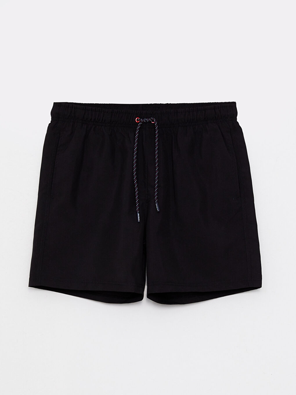 Siyah Kısa Boy Baskılı Erkek Deniz Şortu-5