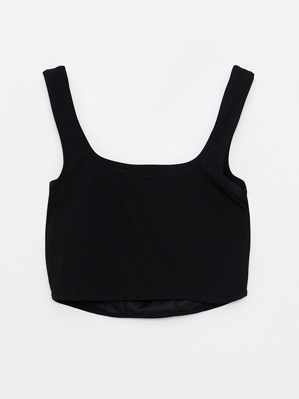Women's Square Collar Straight Sleeveless Crop -S2LK65Z8-CVL