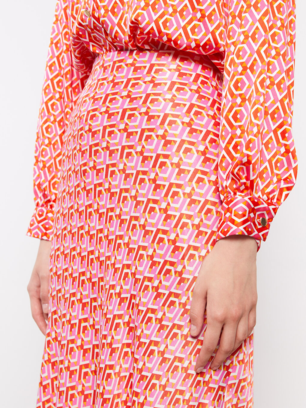 Fustă Confortabilă Cu Model Din Vâscoză Pentru Femei-2