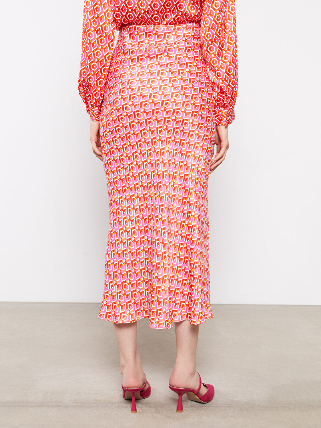 Fustă Confortabilă Cu Model Din Vâscoză Pentru Femei-4