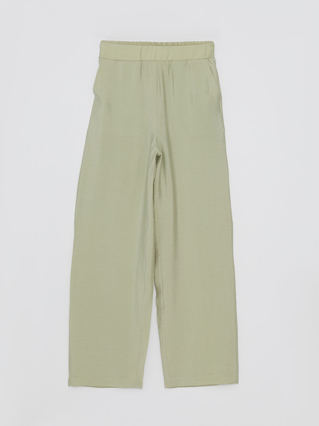 Mercan Kadın Beli Lastikli Rahat Kalıp Düz Pantolon-6