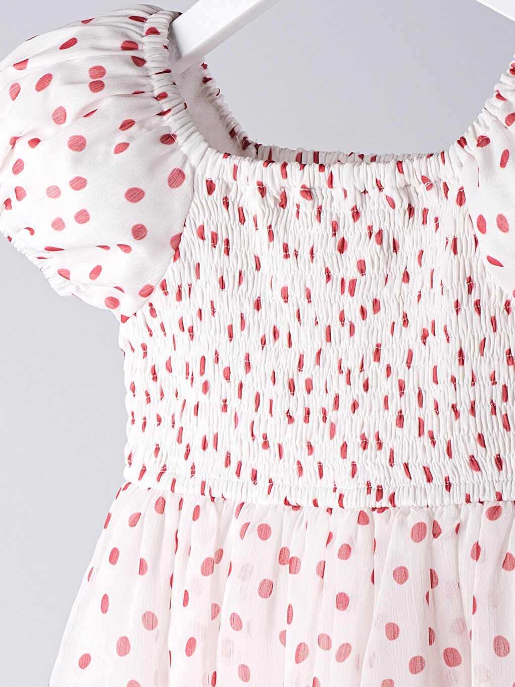 Kırmızı Bisiklet Yaka Kız Bebek Elbise-1