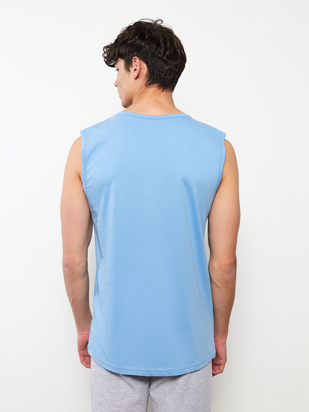 Crew Neck Sleeveless Cotton Men's Vest-4