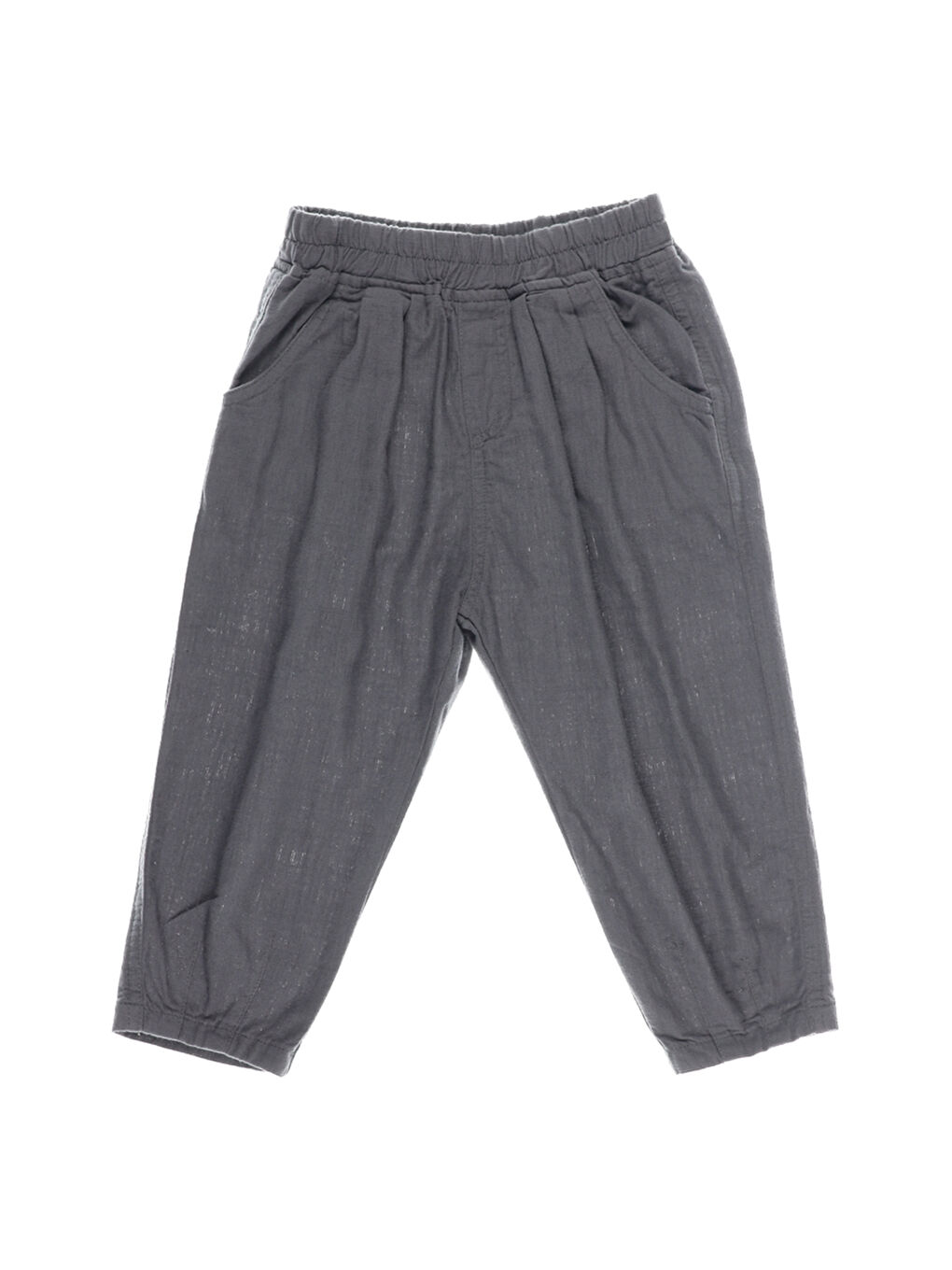 Antrasit Beli Lastikli Erkek Bebek Eşofman Alt