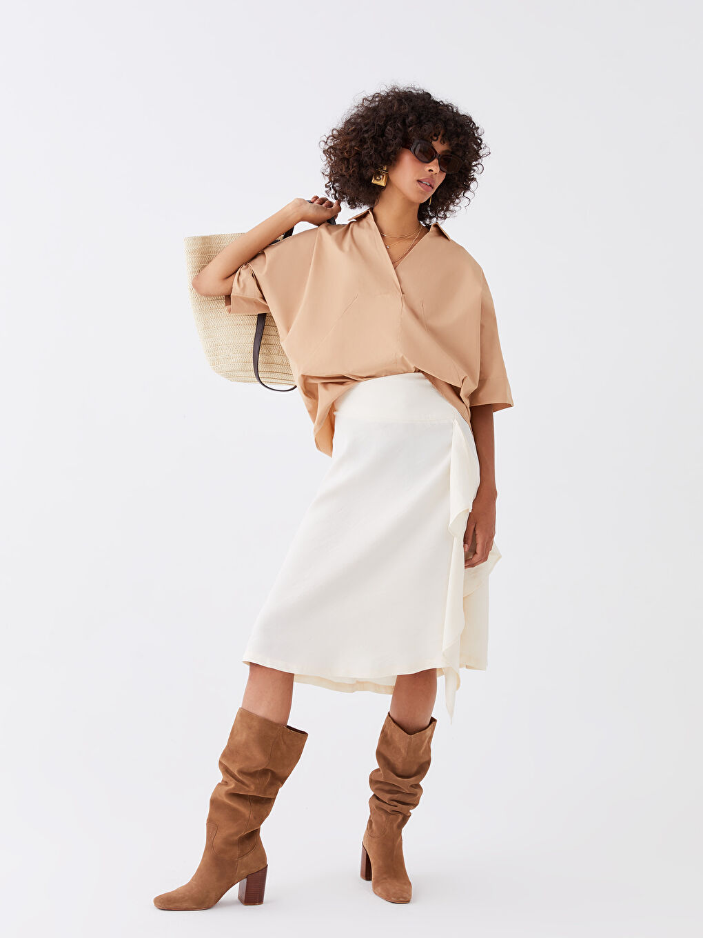 Fustă Simplă cu Croială Regular pentru Femei