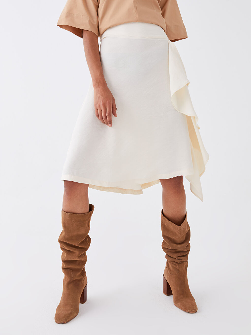 Fustă Simplă cu Croială Regular pentru Femei-2