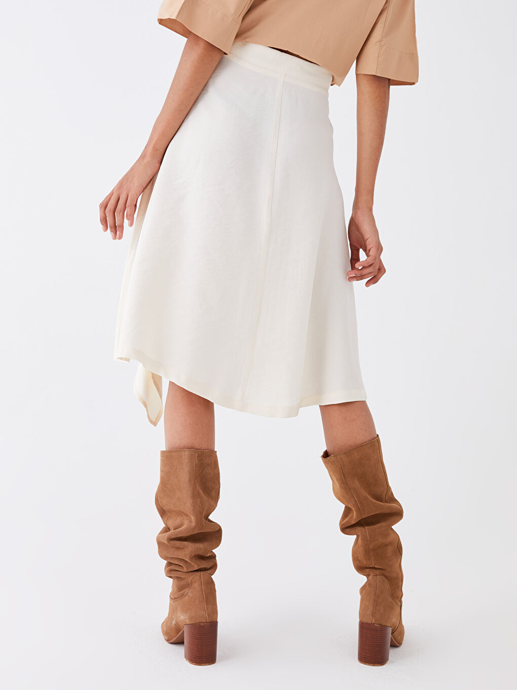 Fustă Simplă cu Croială Regular pentru Femei-3