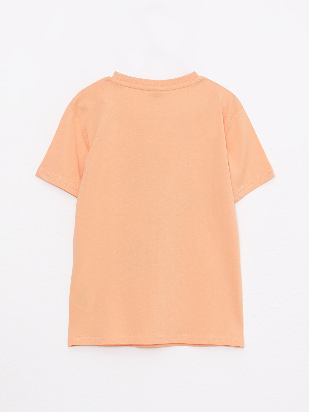 Turuncu Bisiklet Yaka Baskılı Kısa Kollu Pamuklu Erkek Çocuk Tişört-1