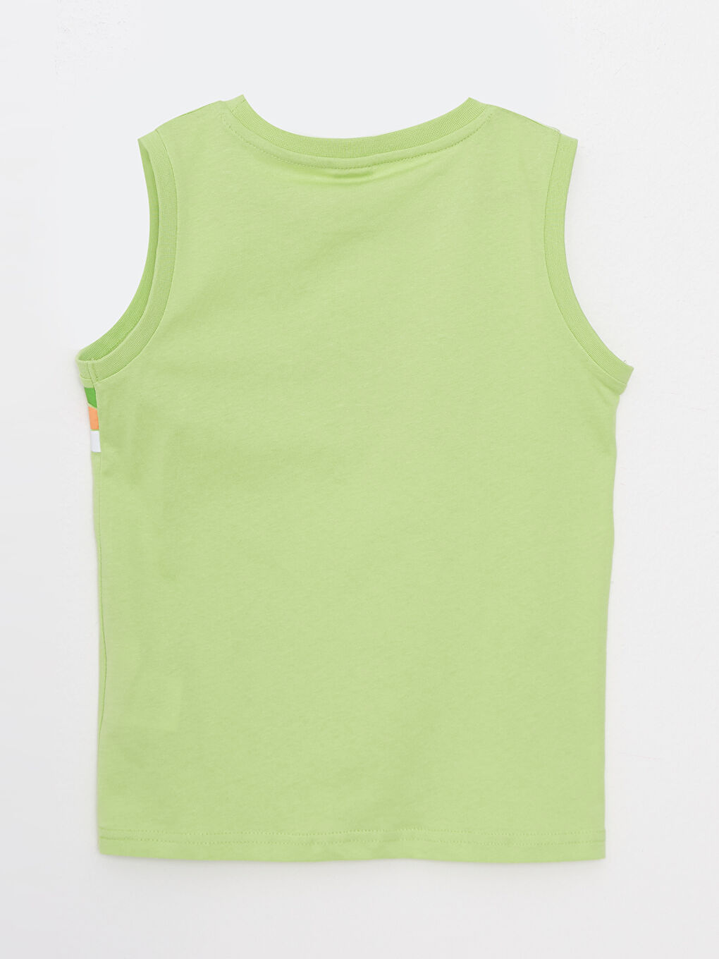 Yeşil Bisiklet Yaka Baskılı Pamuklu Erkek Çocuk Atlet-1