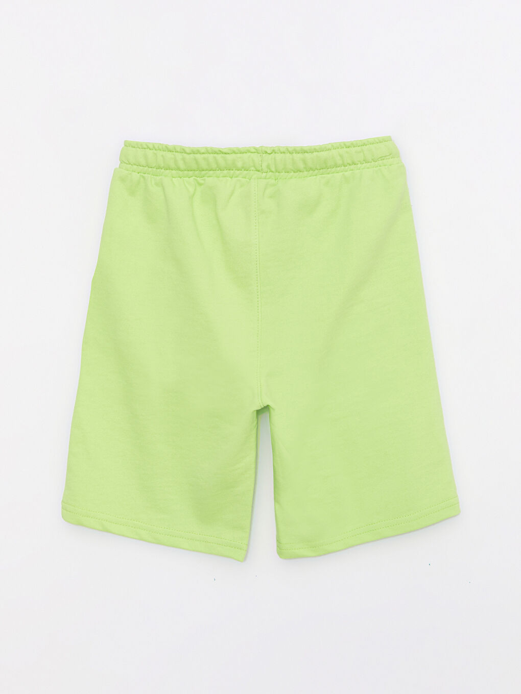 Yeşil Beli Lastikli Baskılı Erkek Çocuk Bermuda-1